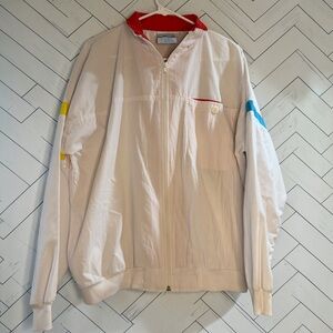 Vintage 90s Colorblock Windbreaker Jacket Streetwear White L